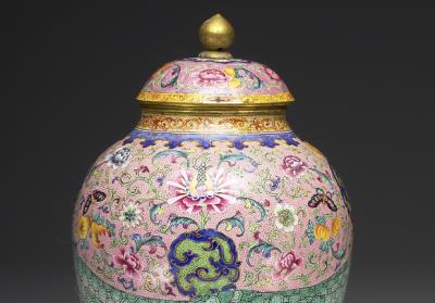 图片[2]-Copper jar with painted enamel decoration, Qing dynasty, Qianlong reign (1736-1795)-China Archive